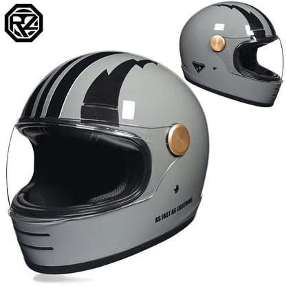 ORZ motorcycle helmet retro cruise full helmet personalized ghost knight helmet ABS material