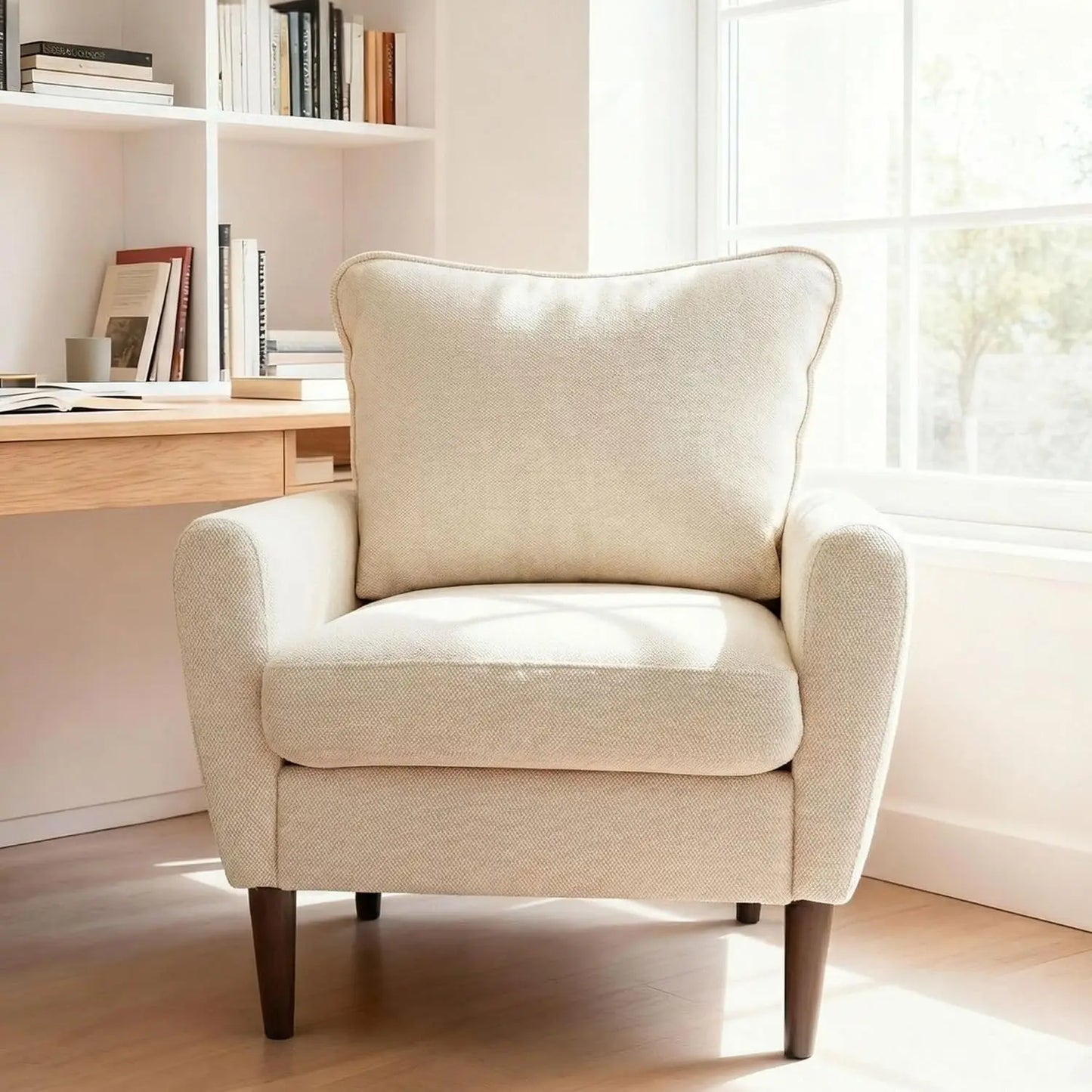 OLIXIS Comfy Accent Chair for Living Room Bedroom and Waiting Room, Upholstered Mid-Century