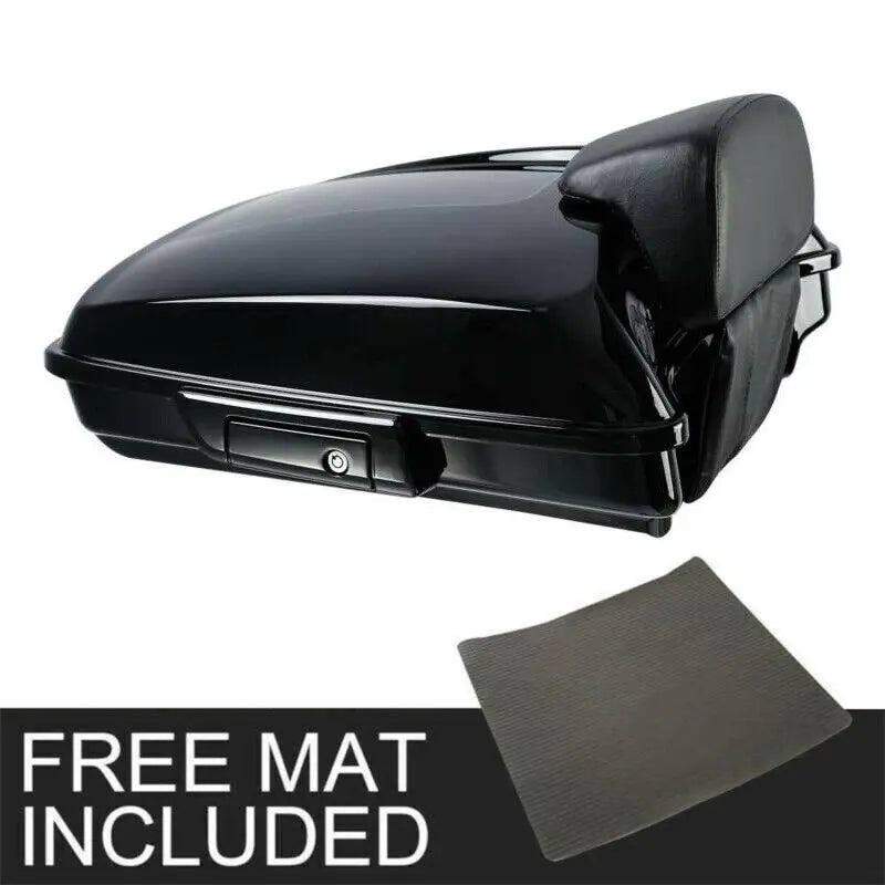 Motorcycle Razor Trunk Backrest For Harley Touring Road Glide 2014-2025 Gunship Gray Rear Bag