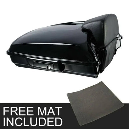 Motorcycle Razor Trunk Backrest For Harley Touring Road Glide 2014-2025 Gunship Gray Rear Bag