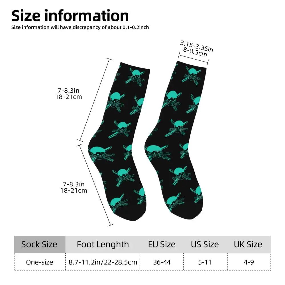 Fashion Men's Socks Harajuku Tony Tony Choppers Sock Luffys Zoros Trafalgar Law Anime Women's Socks Spring Summer Autumn Winter