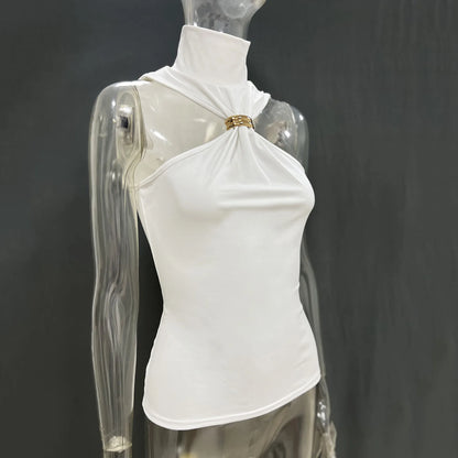 Tuularose Women Summer Tank Top Fashion Solid Sleeveless Strapless Tight T-Shirt Top Sexy High Street Vintage Vest Camisole 2025