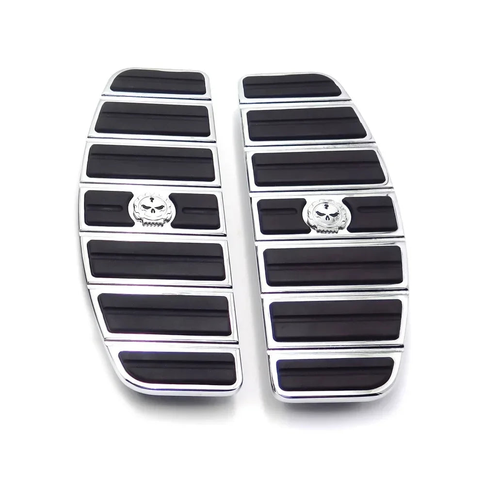 Skull Zombie Rider Motorcycle Footboard Insert Kit For 1980-Up Harley Davidson TOURING FLHT FLT FLTR FLHR FLHS SOFTAIL FLSTN