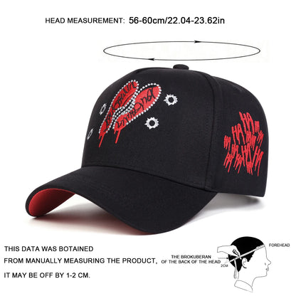 Unisex Footprint Embroidery Baseball Caps Spring and Autumn Outdoor Adjustable Casual Hats Sunscreen Hat Sports Cap