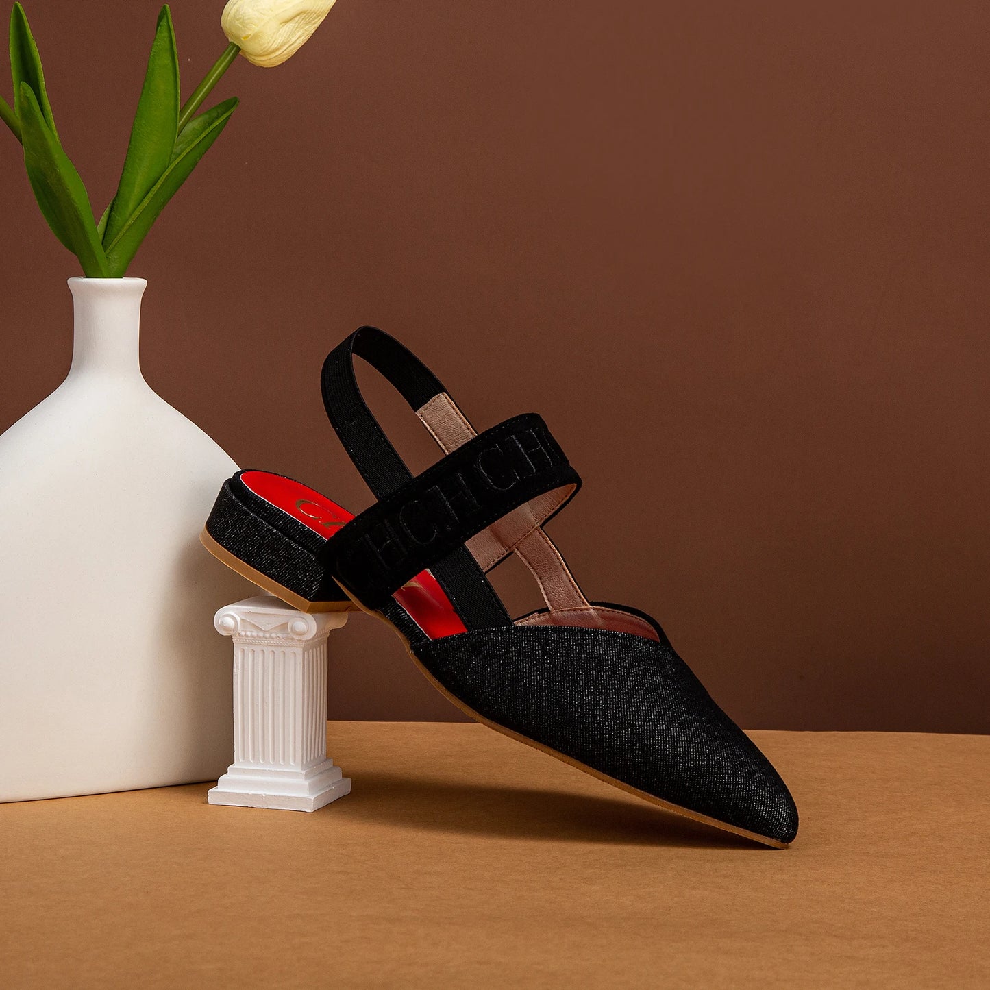 Fashionable Color Blocking Design with Denim Fabric Classic and Minimalist Women's Flat Shoes Exquisite Workmanship