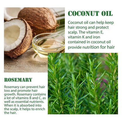 Rosemary Essential Oil with Dropper, 1/3PCS Rosemary Oil for Hair Growth, Hair Strengthening, Nourishing & Volumizing Refreshing