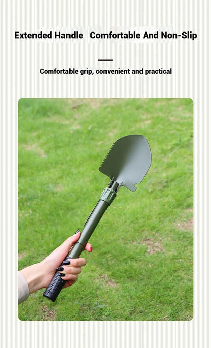 Foldable Portable Truck Mounted Engineer Shovel Camping Tent Outdoor Shovel Self-defense Survival Tool Compass Storage Bag