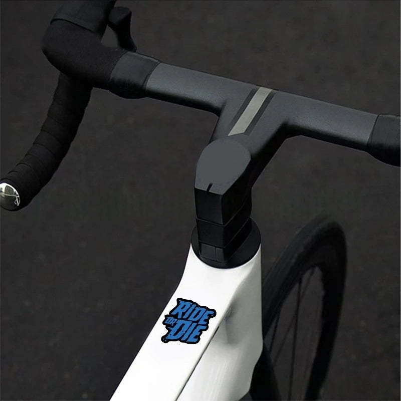 Ride or Die Bike Frame Stickers Bicycle Top Tube Waterproof Decals for MTB Bicycle Decorative Frame Bike Motorcycle Accessories