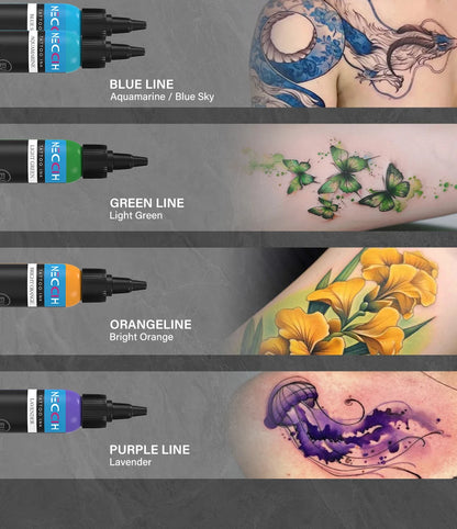 1oz 54 Colors Professional Tattoo Ink for Body Art Natural Plant Micro Pigment Permanent Tattoo Ink for Body Art Paint 30ml
