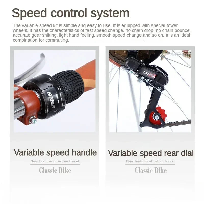 Cycling City 24/26 inch men's and women's bicycles light commuting ladies' student bikes leisure bicycles 2023