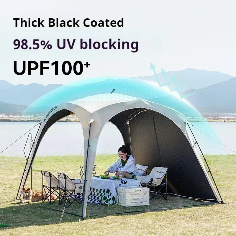 BLACKDOGAutomatic Dome Shelter Tent Self-supporting Quick Open Black Coating Outdoor Camping Canopy Expand Tarp Traveling Family