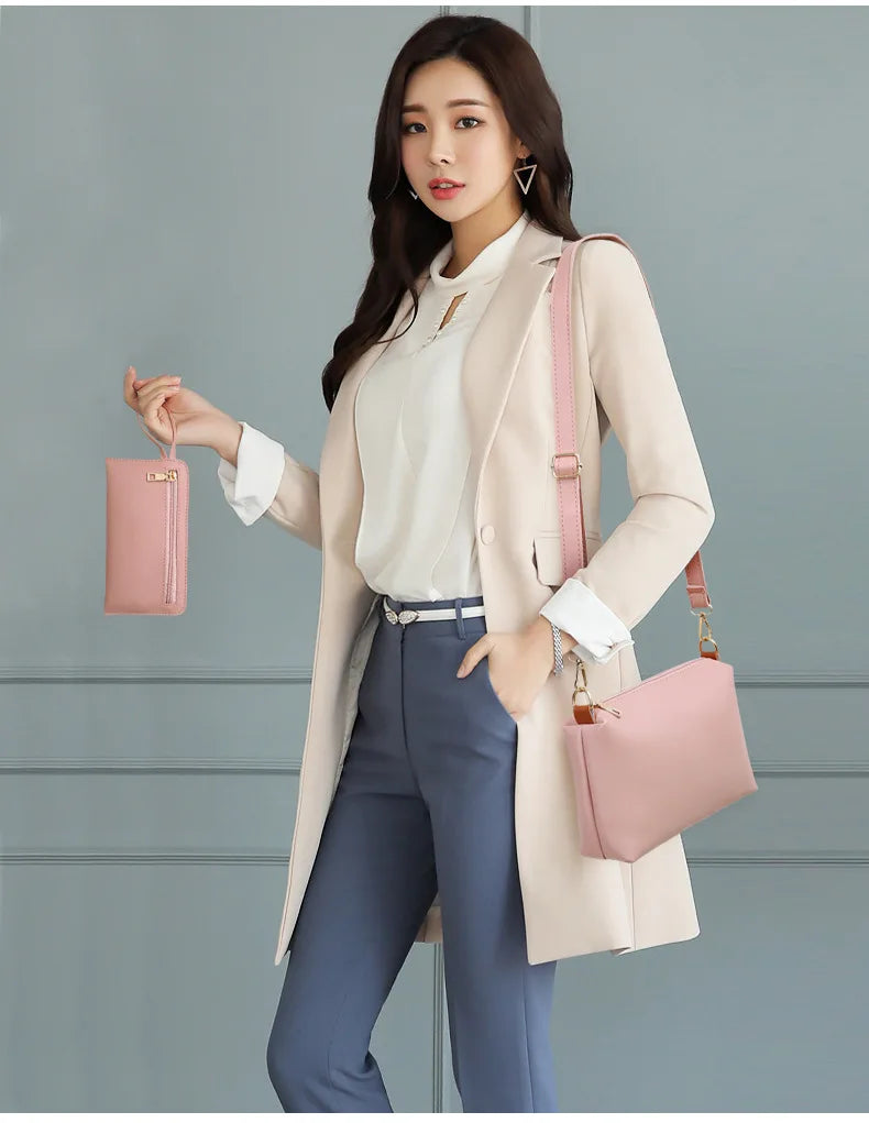 Fashionable Women's Shoulder Bag Hot Sale Of The Season New Style Mother-Child Multi-piece Set Colorful Ribbon Ladies Handbag Si