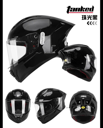 TANKED Motorcycle Helmet DOT ECE2206 Helmets Street Racing Capacete Pink Visor Double D Buckle Women Casco Moto S M  LCascos