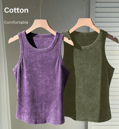 3PCS Set Cotton Camisole Vest Paired Summer Slim Fit Clothing Simple Versatile Basic Top Breathable Womens Korean Style Tops