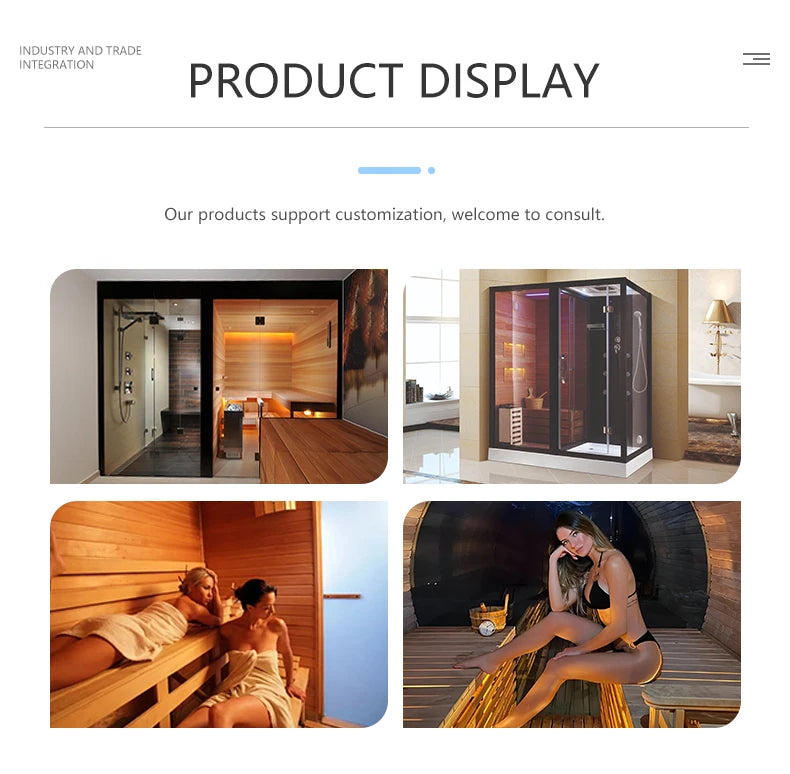 Customization Best-Selling Custom 2 Person Massage Steam Shower Room Steam Sauna Shower Cabin