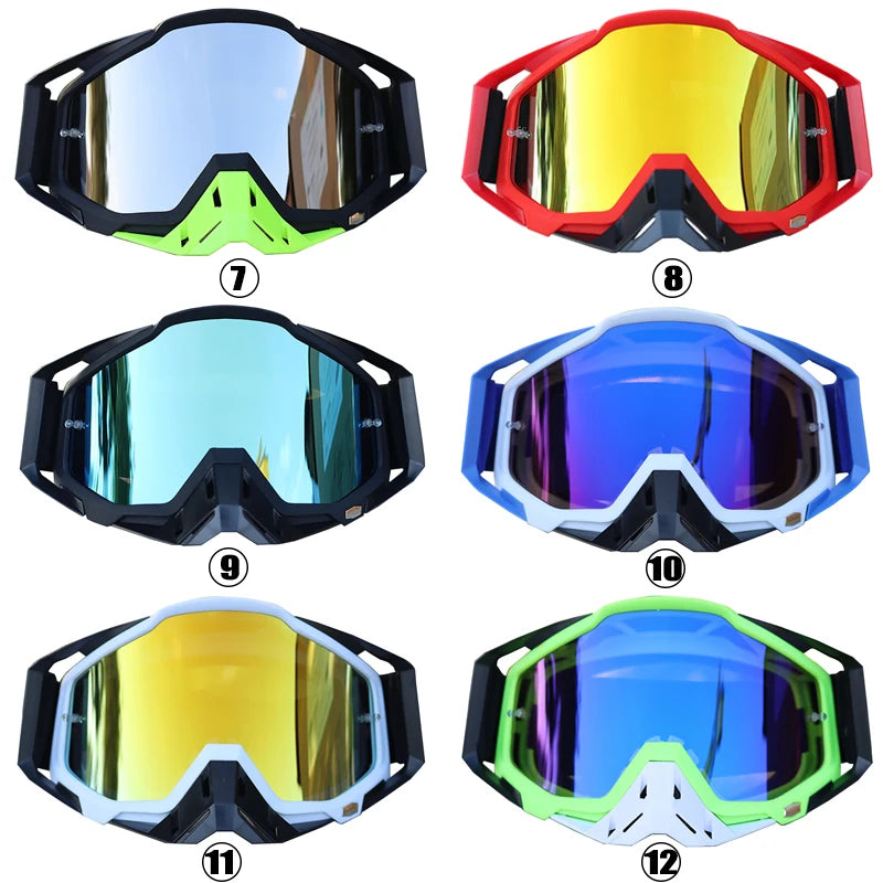Motorcycle Glasses Dirt Bike MX Goggles Anti-Fog HD Lens Motocross Enduro Sunglasses Windproof Ski Goggles Factory Wholesale