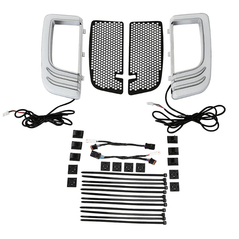 Motorcycle Fairing Lower Grills LED Turn Signal Light blinker For Harley Touring Road King Electra Glide FLHTK CVO Limited 14-23