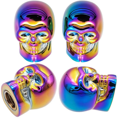 4Pcs Skull Valve Stem Caps Funny Air Caps Cover, Universal Truck Motorcycle Bike Car Tires Valve Stem Caps