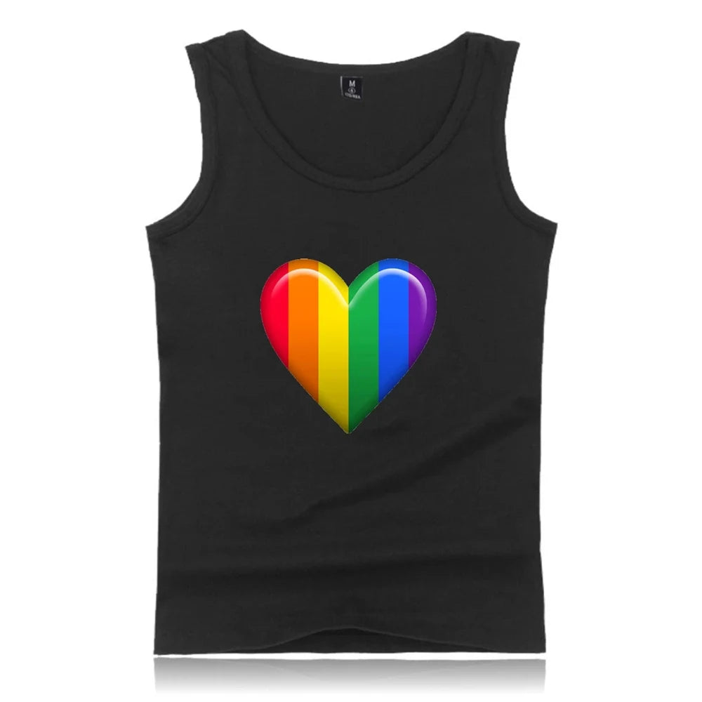 Pride LGBT fashion tank tops boy Gay Love Lesbian Rainbow Flag summer vest bodybuilding Sleeveless shirt fitness tank top men