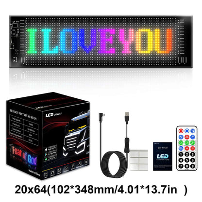 High Brightness Flexible Car LED Display DIY Pattern Text Rolling LED Sign for Car