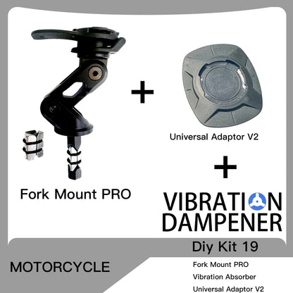 Motorcycle Handlebar Stem Fork Mount Holder Phone Mount Vibration Dampener MAG Universal Adaptors Wireless Charger Mirror Brake