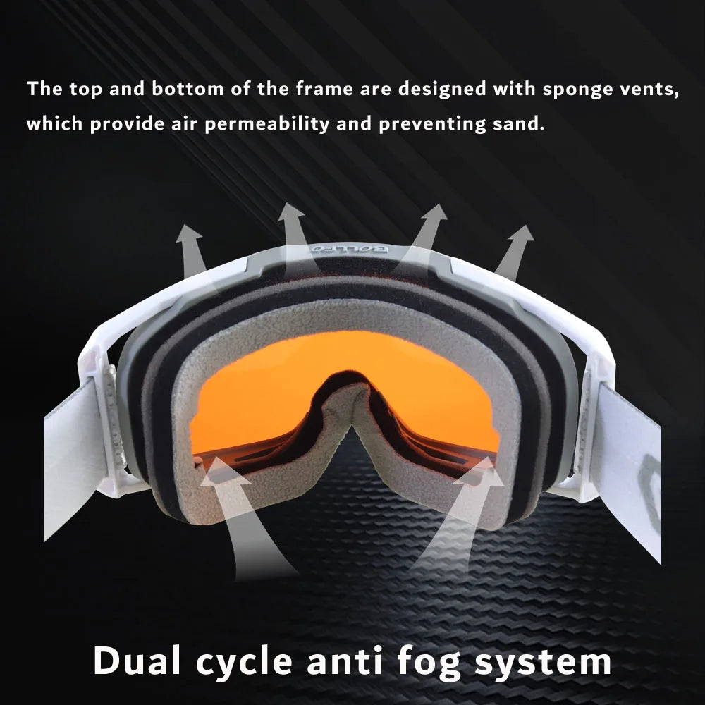 Youth MX Goggles with Tearoffs Windproof Motocross Glasses Men Dual-Cycle Defogging UV400 Protection Dirt Bike Enduro Goggles