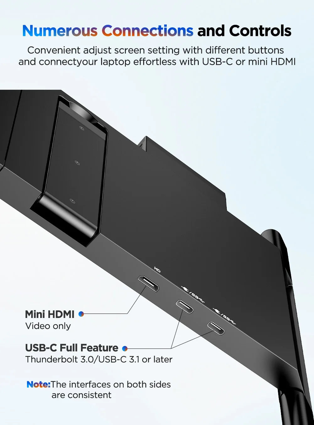 UPERFECT UFree Z14 Pro Wireless Triple Portable Monitor 14" Laptop Screen Extender with Stand /Sleeve Support AirPlay Miracast