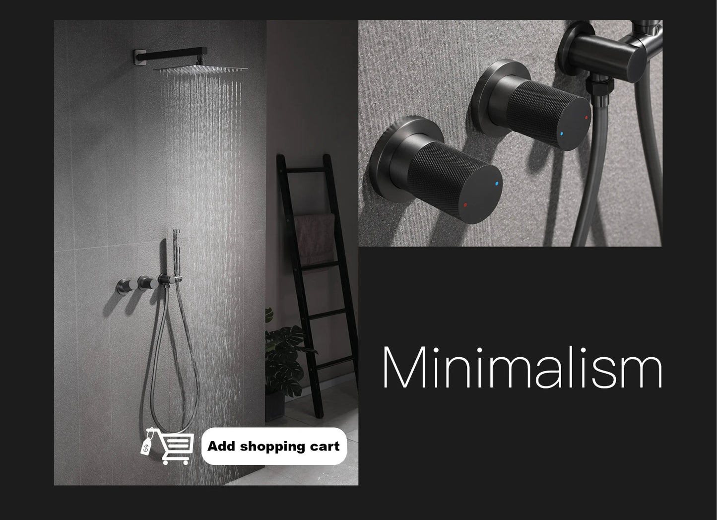 Ceiling Mounted LED Digital Display Thermostatic Shower System.Embedded waterfall style brass bathroom mixer for hot&cold water