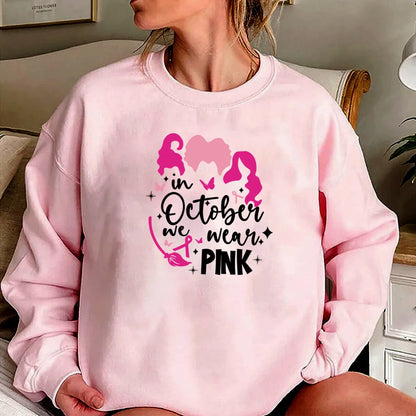 Breast Cancer Awareness Sweatshirt In October We Wear Pink Hoodie Pink Ribbon Sanderson Sister Sweatshirts Breast Cancer sweater