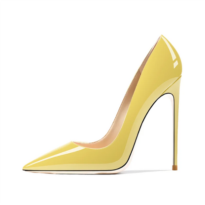 35-48 size slim high heels women's high heels sexy pointed wedding shoes party high heels patent leather neutral shoes