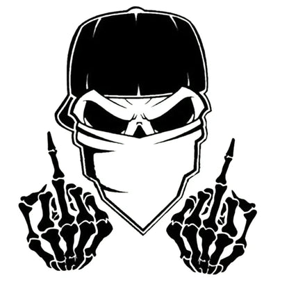 Car Sticker Car Window Decal Truck Outdoor Sticker Skull F U Middle Fingers Wicked Vinyl Decor Decals