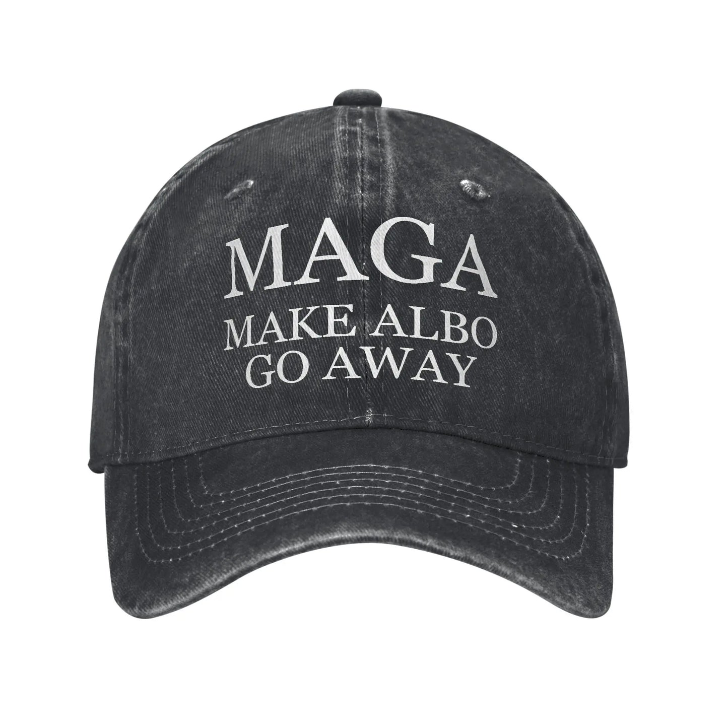 Vintage MAGA Make Albo Go Away Baseball Cap Unisex Distressed Denim Sun Cap Australia Saying Outdoor All Seasons Adjustable Hats