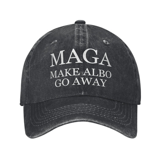 Vintage MAGA Make Albo Go Away Baseball Cap Unisex Distressed Denim Sun Cap Australia Saying Outdoor All Seasons Adjustable Hats