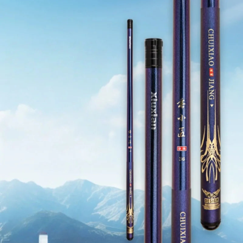 2.1-6.3-meter Lightweight Hard Tuned Carbon Fiber Fishing Rod Strength Fishing Rod Outdoor Fishing Equipment Travel Equipment