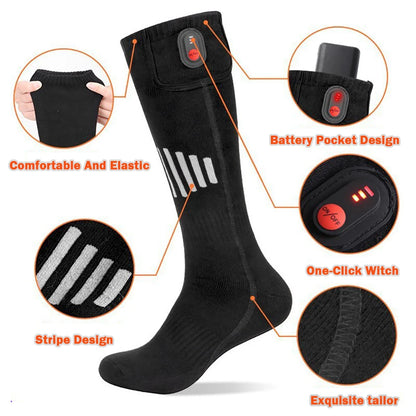 Heating Socks With Battery Box Rechargeable Anti-Cold Comfort Men Women Thermal Heated Outdoor Camping Ski Sports Winter