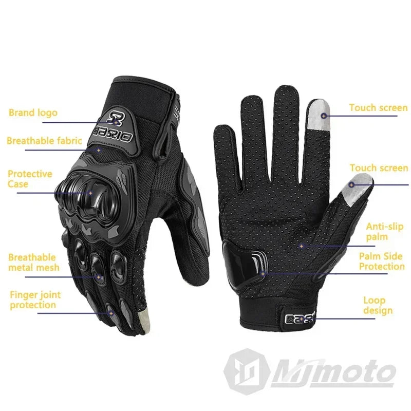 Man's Motorcycle Rider Fabric Gloves for Ktm Man Summer Touchscreen & Motocross Anti-fall Palm Accessories Sports Cycling mitten
