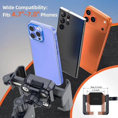 New Anti-Vibration Bicycle Phone Holder 360 Rotating Shock Absorber Quick Release Phone Mount For Electric Bike Motorcycle