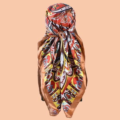 1PCS Ladies Multicolor Peacock Feather Pattern Large Tassel Shawl Fashionable Wrap Scarf for Travel Party Ladies Silk Scarf