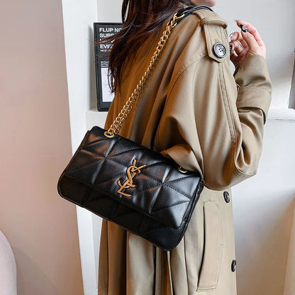 2025 New Luxury Diamond Quilted Chain Bag Women Fashion Crossbody Shoulder Bag For Commute