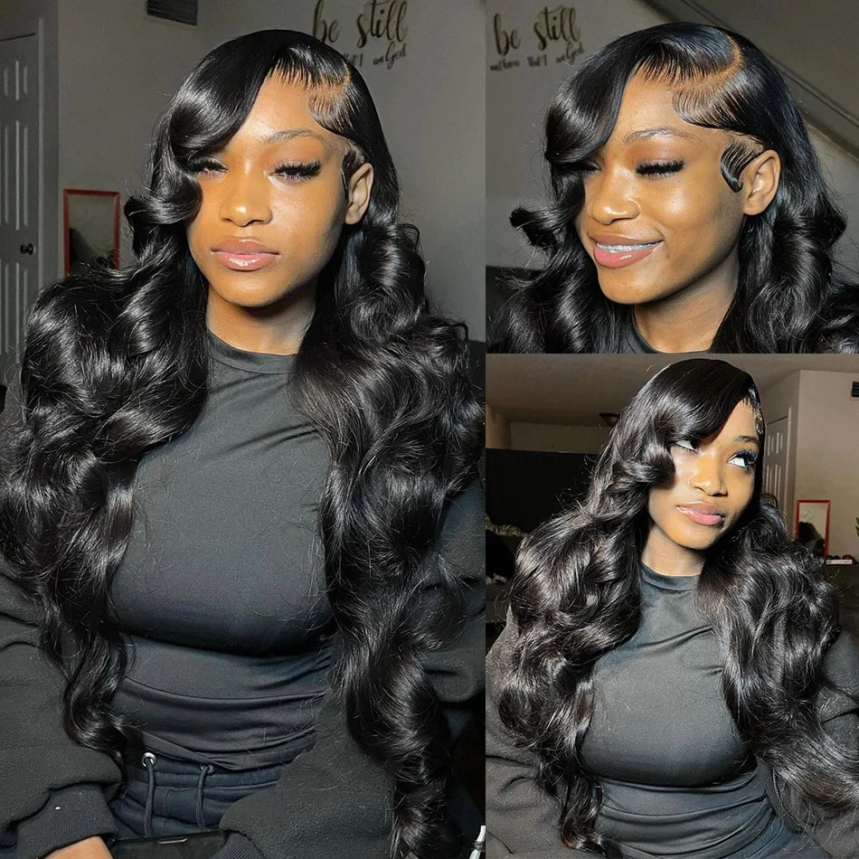 250 Density Body Wave 13x6 Hd Lace Frontal Wig Human Hair 30 40 Inch 13x4 Hd Pre Plucked Lace Front Wigs For Women 360 Full Lace