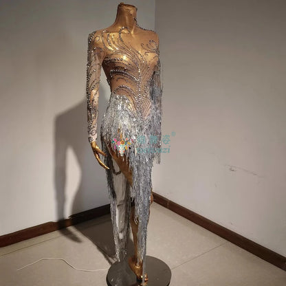 Latin Dance Costume for Adults and Child Customized Senior AB Stones Fringe Dresses Team Latin Professional Performance Clothing
