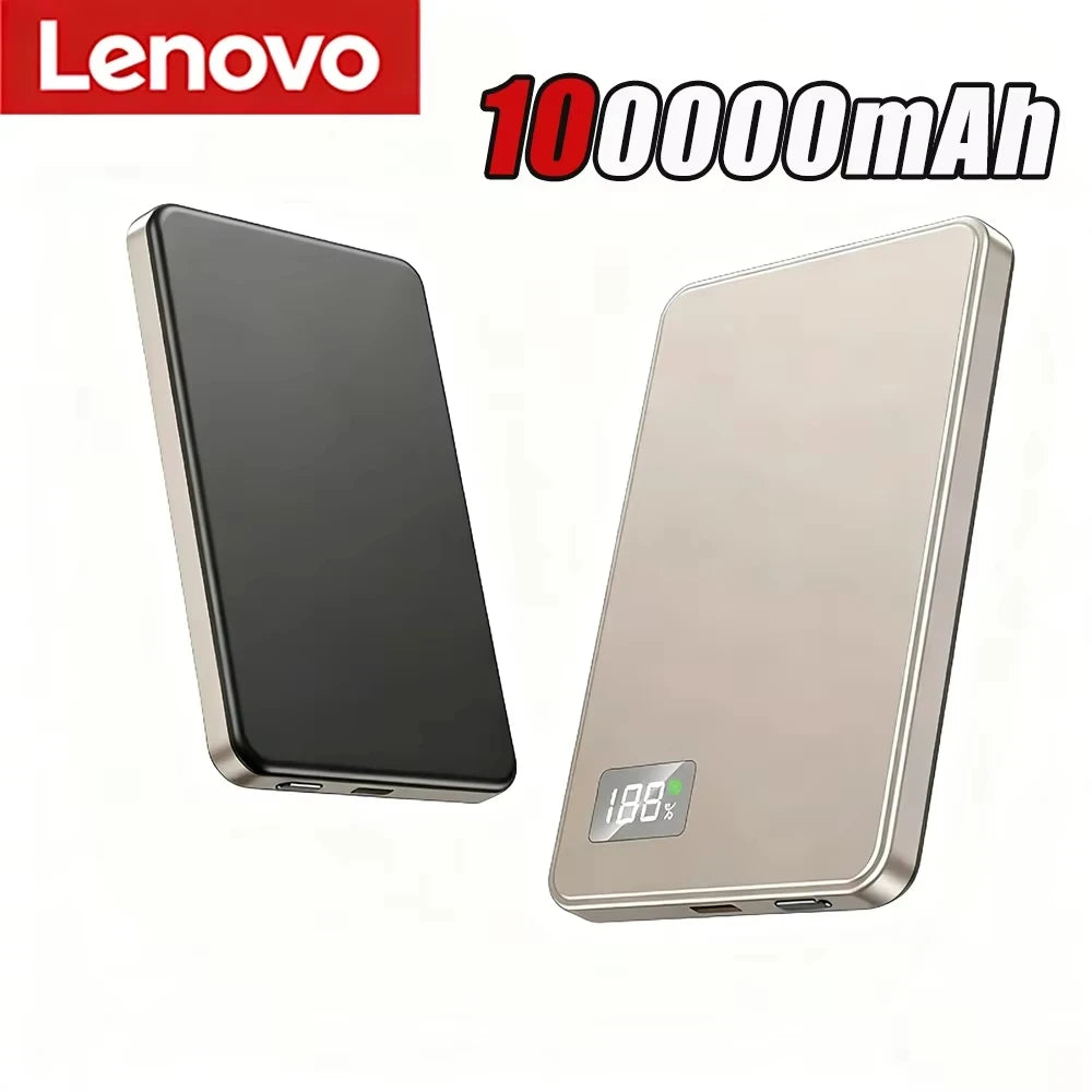 Lenovo 500000mAh Wireless Magnetic Power Bank PD22.5W Super Fast Charging External Battery for Magsafe For iPhone Huawei Samsung