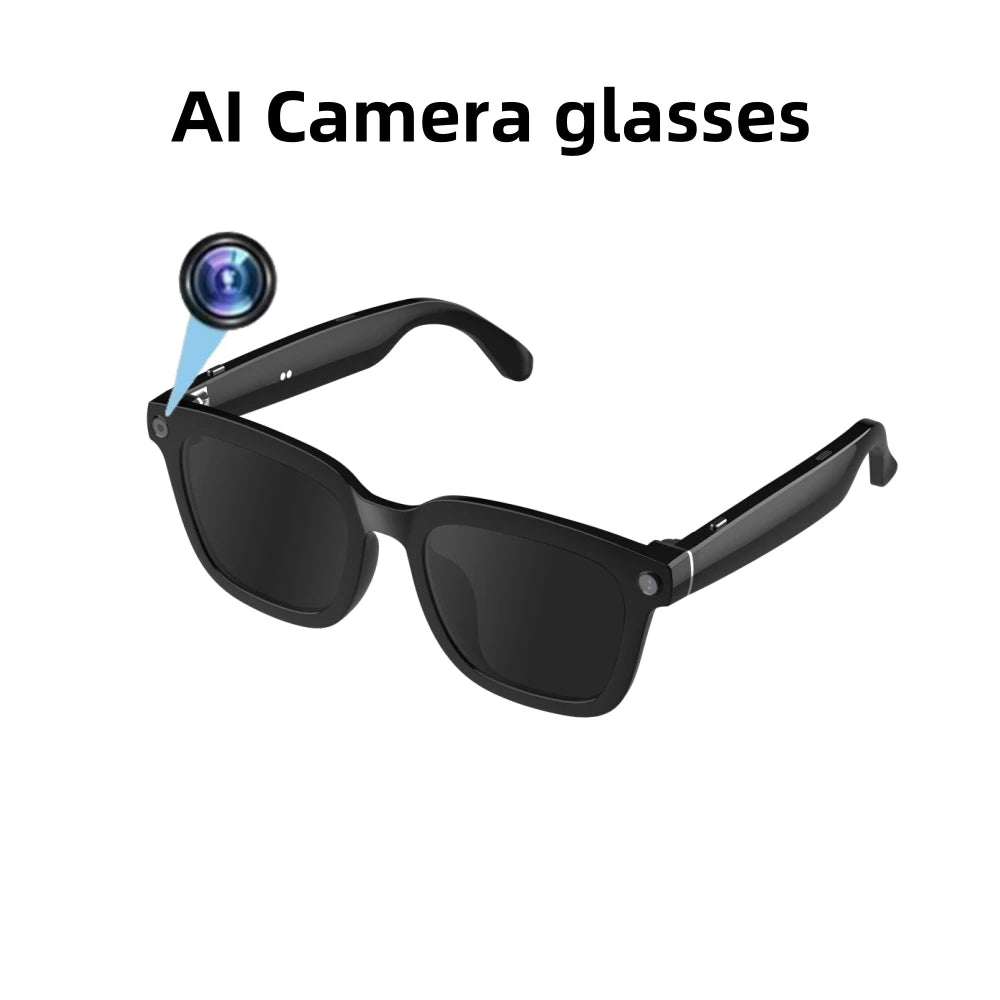 V03 AI Glasses Real Time Translation Multi-Language Chat  Music Call WiFi Upload Pictures Videos Smart Glasses with Camera