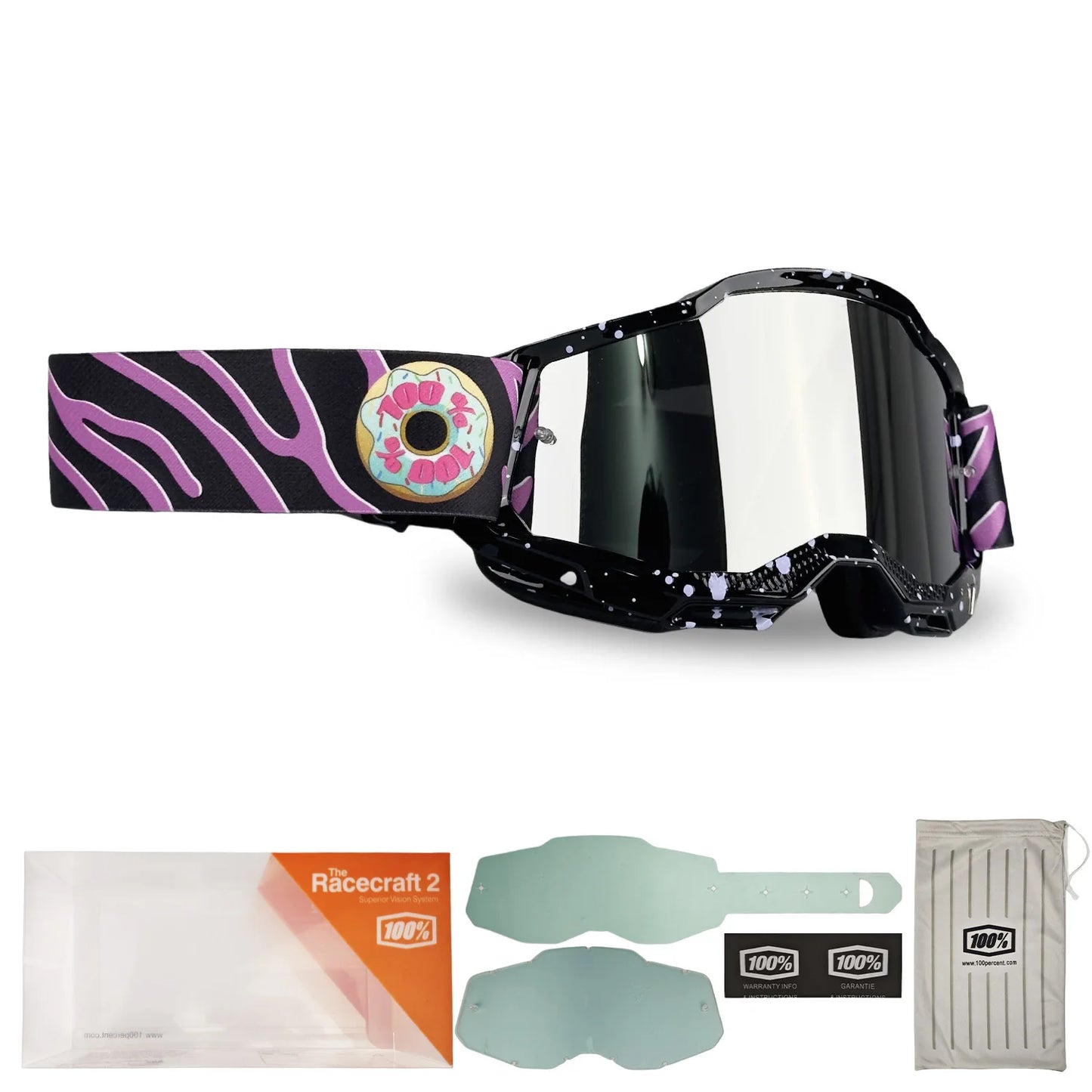 Designer Classic Off Road Goggles Donut Design Motorcycle Riding Glasses Bicycle Protective Eyewear Windproof Dustproof Ski