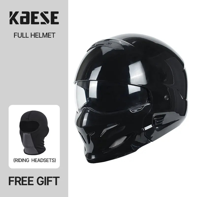 DOT Certified Scorpion Helmet Combination Helmet Motorcycle Retro Helmet Unisex Motorcycle Multi-Purpose Half Helmet Four Season