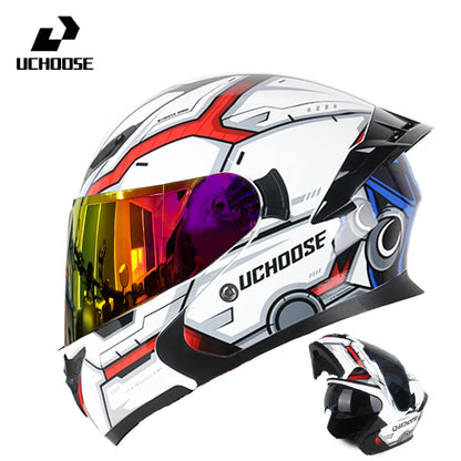 High Quality DOT Motorcycle Helmet Four Seasons Motocross Racing Modular Flip Up Casco Moto Men Women Off Road Helmet Unmasked