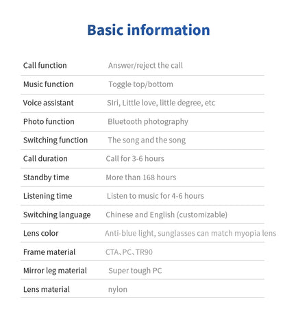 E13 Waterproof Cycling Glasses,Bluetooth Smart Glasses,Audio Call,Music,Bluetooth Headset,Sunglasses, Anti-blue Light Glasses