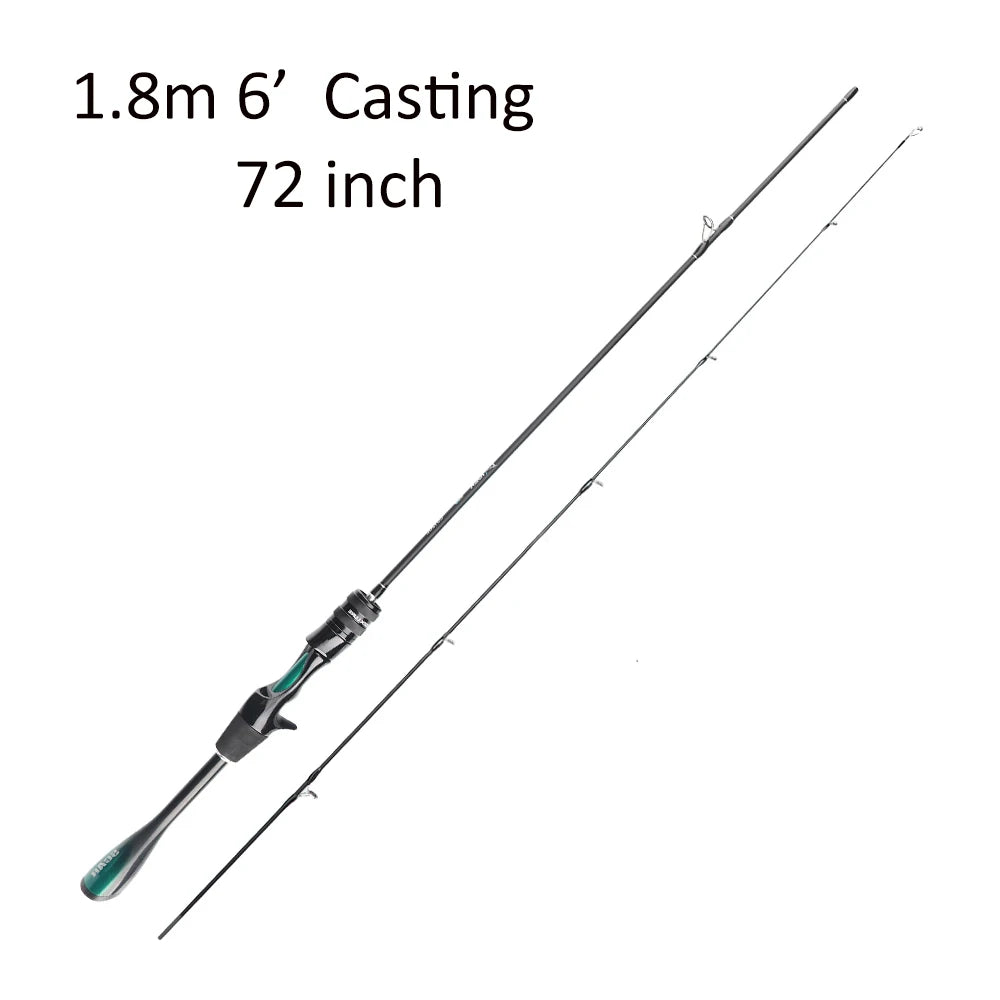 FISHINGFANS ORCA ULTRALIGHT UL SOLID TIP TAPERED HANDLE TROUT LAKE RIVER SPINNING CASTING FISHING ROD