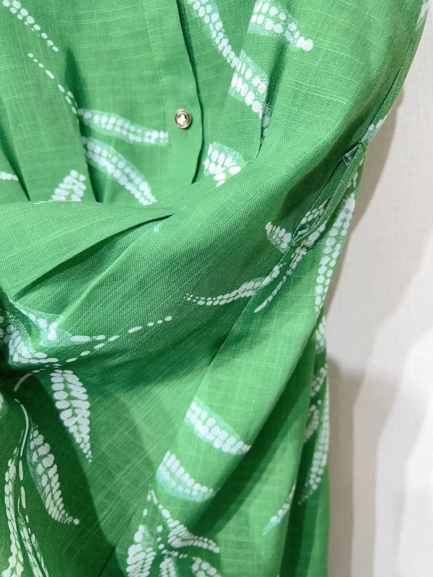 ZJYT New Summer Women's Sleeveless Green Dress Elegant Print Single Breasted Casual Holiday Midi Dresses Vestidos Female Clothes