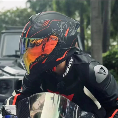 New Spider Motorcycle Helmet Full Face  Long Visor Racing Off-Road Helmet Double Lens Cascos Para Moto Capacete DOT Casco Moto